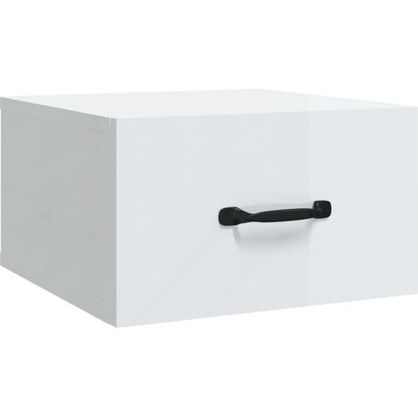 Maison Exclusive - Wand-Nachttisch Hochglanz-Weiß 35x35x20 cm