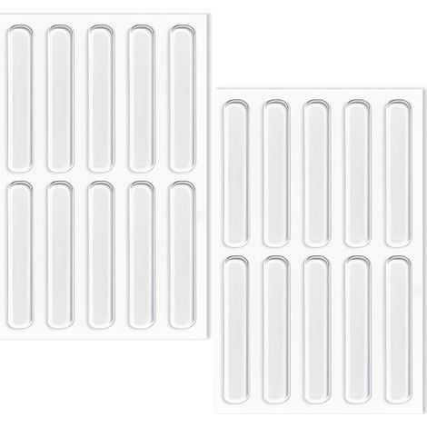 20 almohadillas protectoras transparentes, topes de silicona de 6,3 cm para muebles, alfombrillas adhesivas reductoras de ruido para puertas de armarios, cocina, baño y oficina.