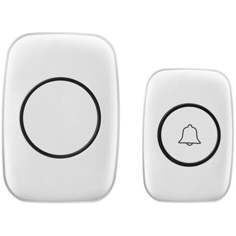 Wireless Waterproof Door Bell Kit, Distinguishes Front and Rear Doors, 300m+ Range and 60 Melodies, 5-Level Volume and LED Flash, for Home, Office, Bathroom (1/4)
