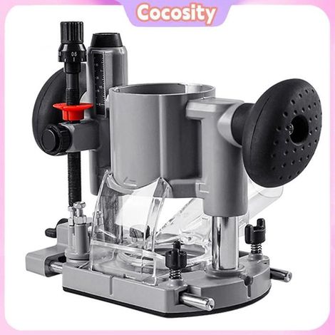 Base de routeur plongeant - COCOSITY - Compact - Aluminium - Réglage précis hauteur/profondeur - Collecte de poussière (1/5)