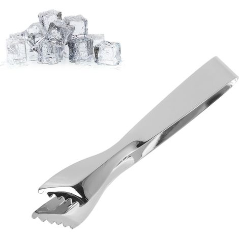 Lebensmittelechte, dicke Eiszange aus Edelstahl, rutschfest, ideal für Küche, Bar und Spiegel. (1/5)