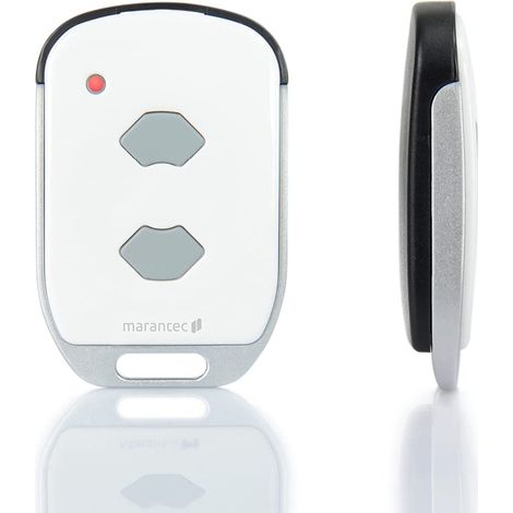 Marantec 101115 Trasmettitore Manuale, Piccolo Telecomando a 2 canali, apriporta azionamento della Porta del Garage, Bianco