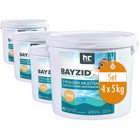 4x 5 kg BAYZID® 2-Phasen-Multitabs 200g 6in1