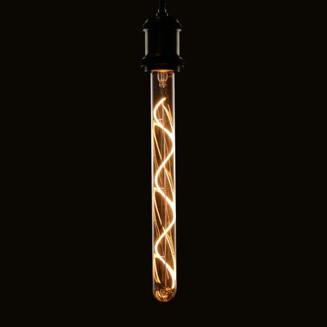 LED Edison ampoule tube lampe E27 Vintage tube ampoule 300mm couleur or tube Chaud blanc filament en spirale Antique rétro éclairage pour la maison café bar fête, non dimmable (1/5)