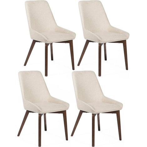 Set 4 Sedie 62x49,5xH87 cm in Tessuto Vera Beige (1/5)