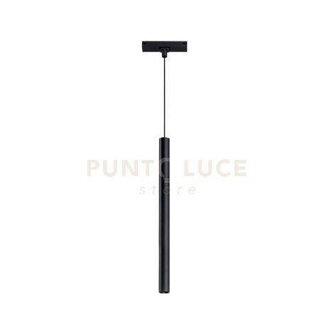 SOSPENSIONE TUBO/GRANDE PER BINARIO MAGNETICO ULTRASLIM NERO 3000K 468LM 6W