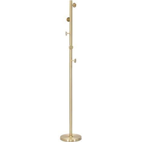 Appendiabiti da Terra in Metallo h185 cm Piantana Oro Design Moderno (1/5)