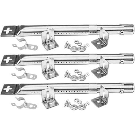 31-45cm Brûleur Universel Pièces détachées pour Landmann Triton 2, Enders Monroe, Tepro, Campingaz, Taino, Proficook, Barbecook, Brûleur Tubulaire Réglable, 3 pièces (1/5)