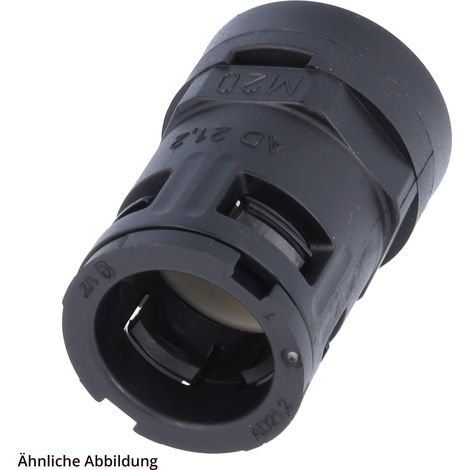 FLEXA RQGK2-M Schnellverschraubung gerade Gewinde M25x1,5 für Schlauch-Außendurchmesser 28,5mm hochdichtend mit Messing-Innengewinde - 1 Stück (1/3)