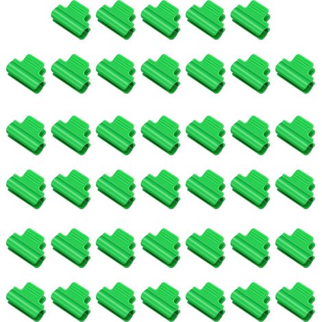 40 Pièces Clips pour Serre 16mm Clip pour Tige de Tube de Serre Clip de Film de Serre Pince à Effet de Serre Pince à Filet en Plas (1/5)