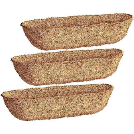 36 pouce Lot de 3 Trough doublures Coconut Coir Fiber pour mur panier jardinières Window Box doublures jardin (1/5)