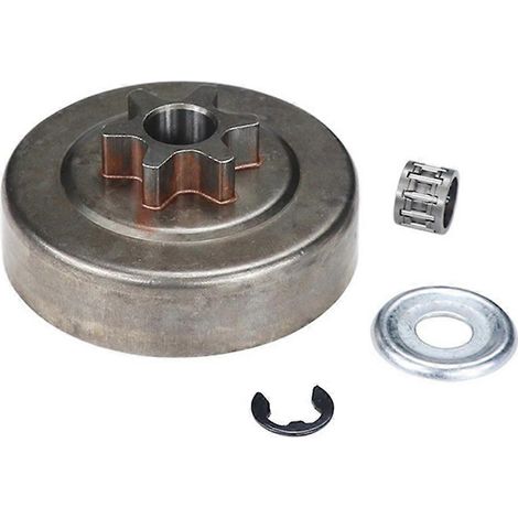 Kit de rondelles et clips en E pour pignon de tambour d'embrayage 6T à pas de 3/8 pour STIHL - Voir illustration (1/5)