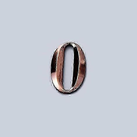 Plaque de numéro de porte autocollante 3D panneau d'adresse de maison pour boîte aux lettres 7 cm 1 paquet - marron (1/4)