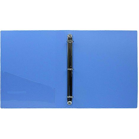 Classeurs à levier en plastique format A4, à trois anneaux perforés, pour documents scolaires (bleu)-Blue (1/2)