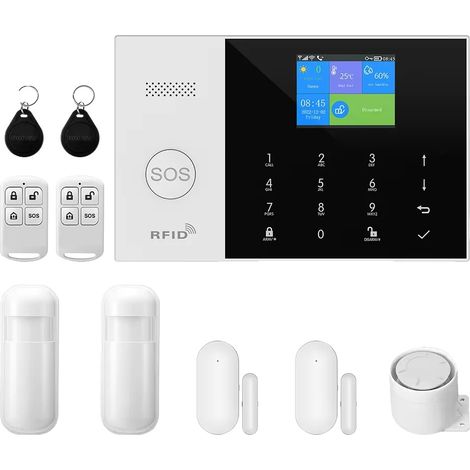 Filiyano – kit WiFi 4G B – Système de sécurité domestique, connexion sans fil, intégration maison connectée, capteurs de porte/fenêtre, kit WiFi 4G B