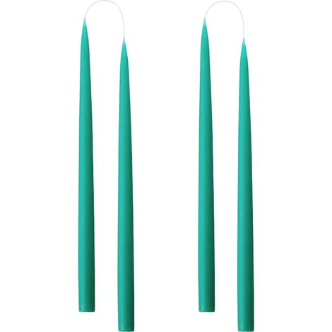 Lot de 4 bougies coniques, fabriquées au Danemark, 42 couleurs disponibles, sans gouttes et sans fumée, bougies de table longue durée de combustion de 15 heures, bougies non parfumées (1/5)