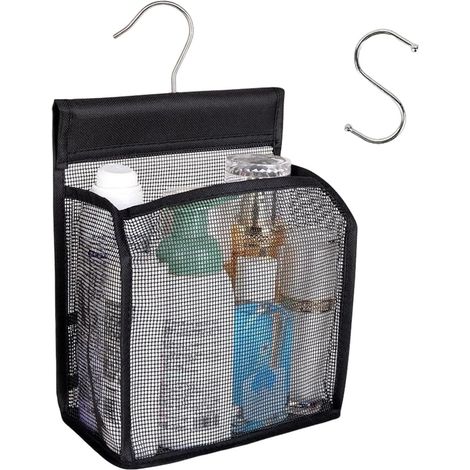 mesh organizer shower storage quick drying bathroom hook