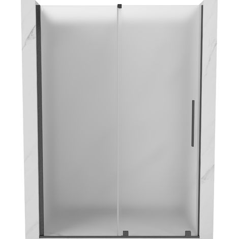Mexen Velar Schiebeduschtür 130 cm, Frost, Gun Gray gebürstet - 871-130-000-31-66 (1/5)
