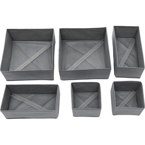 Sockenaufbewahrungsbox, 6-teiliges Set, Unterwäscheaufbewahrungsbox, faltbare Sockenschublade (1/4)