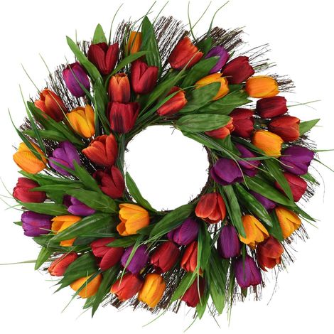 Couronne Artificielle - Pivoines Et Hortensias - Diamètre 45 Cm - Pour Porte D'entrée Mur Ou Décoration Intérieure Extérieure - 1 Pièce (1/5)