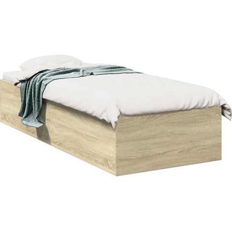 Estructura de cama madera de ingeniería roble  90x190 cm