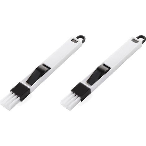 Brosse de nettoyage pour rails de fenêtres et cadres de porte, brosse à poussière flexible pour espaces étroits, outil de nettoyage des détails ménagers (1/4)