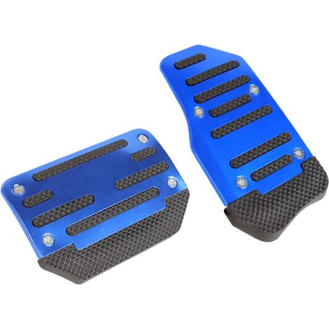Convient pour les pédales automatiques, cache-pédales d'accélérateur et de frein en alliage d'aluminium avec vis, compatible avec les pédales de frein et d'accélérateur de voiture. (1/5)