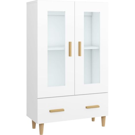 Credenza cassettiera mobile contenitore organizer cucina soggiorno salotto alto 70 x 31 x 115 cm legno ingegnerizzato bianco 020032762