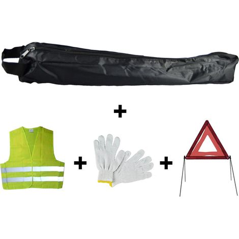 JBM 53171 Emergency Black Bag Mini+Dreieck+Weste+Handschuhe