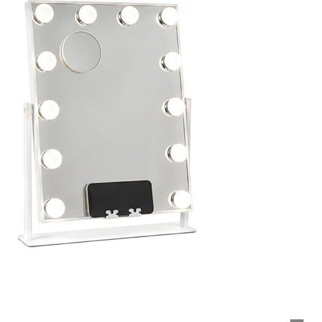 Make-up Spiegel - INNOVAGOODS - Vanity Hollywood - 12 LED - 3 Farbtöne - Einstellbare Intensität (1/5)