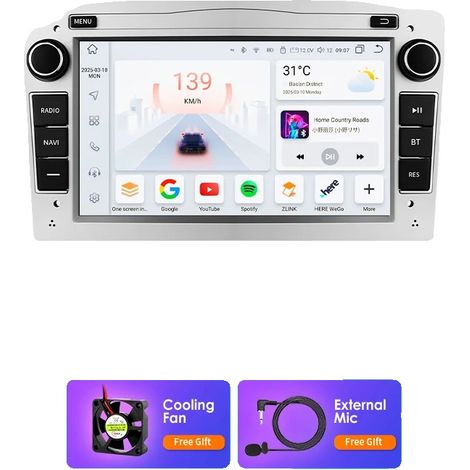 Autoradio, dimensioni dello schermo, compatibilità con smartphone, compatibile con Opel Astra H J 2004 Vectra Vauxhall Antara Zafira C D Vivaro Meriva Veda, S4-4G 32G-8 cores-S (1/2)