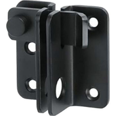 Verrou de sécurité coulissant à bascule pour porte coulissante de grange, armoire, cage pour animaux, jardin, salle de bain, garage, fenêtre ou porte coulissante (1/5)