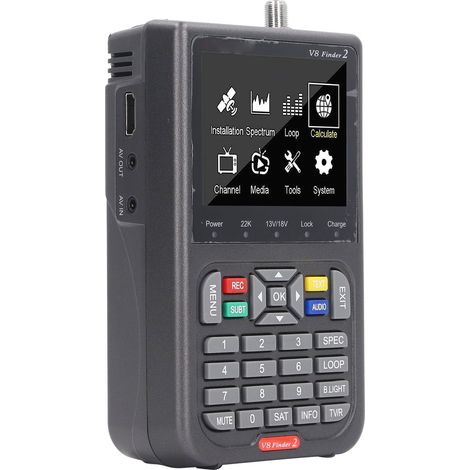 Nouveauté 2023 : V8 Finder 2, détecteur de satellites – instrument de mesure de signal numérique FTA DVB-S2/S2X avec écran LCD (1/5)