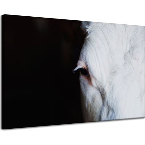 Leinwanddruck „Tiere: Auge einer Kuh“, 120 x 80 cm