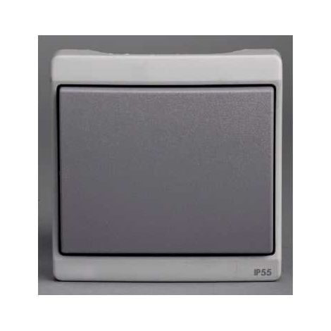 Schneider ENN37026 Mureva – bouton-poussoir – gris – composable en saillie – ik07 ip55