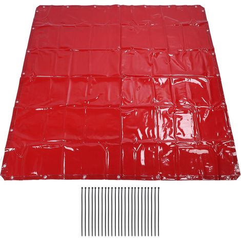 Large Coverage Area, Fire Retardant, UV Resistant Red Welding Screen 5.7x5.7 Feet, Easy Installation and Portable, Suitable for Welding Workshops and Factories (1/5)