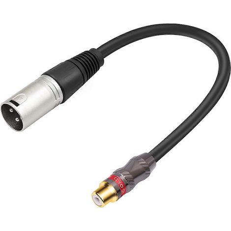 Câble adaptateur audio convertisseur femelle 30 cm vers XLR mâle 3 broches -- (1/5)