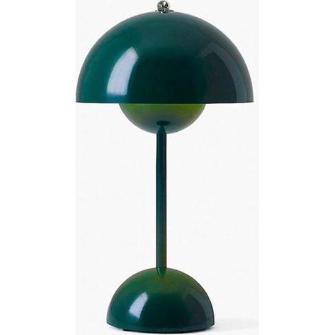 Lampe de table champignon style café rétro en fer forgé, lampe de table à brancher en forme de bouton de fleur (1/3)
