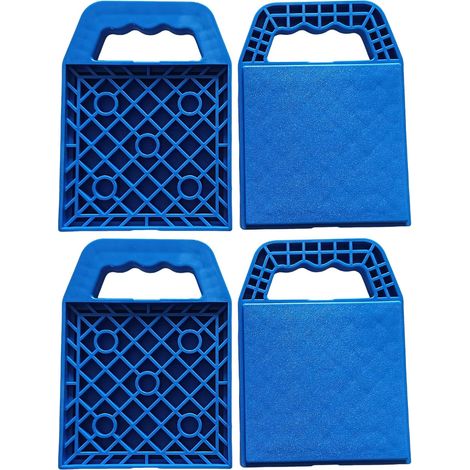Lot de 4 blocs de stabilisation pour fermeture éclair - Coussinets de prise de fermeture éclair - 4 pièces - Blocs de niveau RV - Pour caravanes et camping- (1/5)