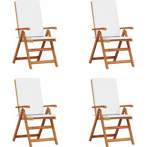 Maison Exclusive - Gartenstuhl 4 pcs Braun und Weiß 57 x 71,5 x 1