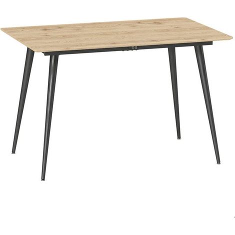 Table à manger - SOGEU - HOMCOM - Extensible 120/160 cm - 6-8 personnes - Pieds acier finition naturel (1/5)