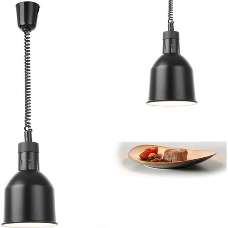 Hendi 273852 - Suspension cylindrique conique, noire, diamètre 175 mm, 250 W (1/2)