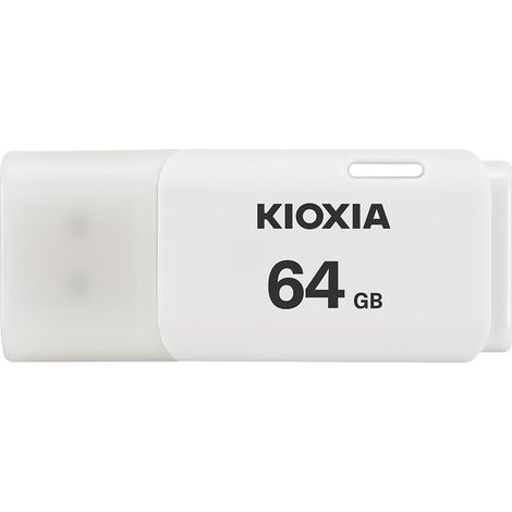 Memoria USB KIOXIA TransMemory U202 de 64 GB, USB 2.0, color blanco.