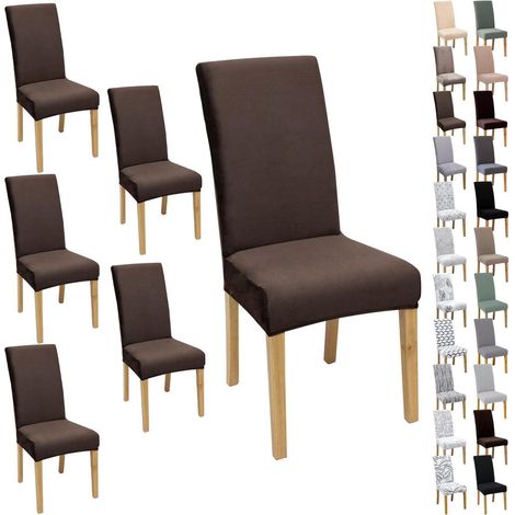Stuhlbezüge 4/6 Stück, Jacquard, weich, dehnbar, für Esszimmer, Küche, Büro (1/5)