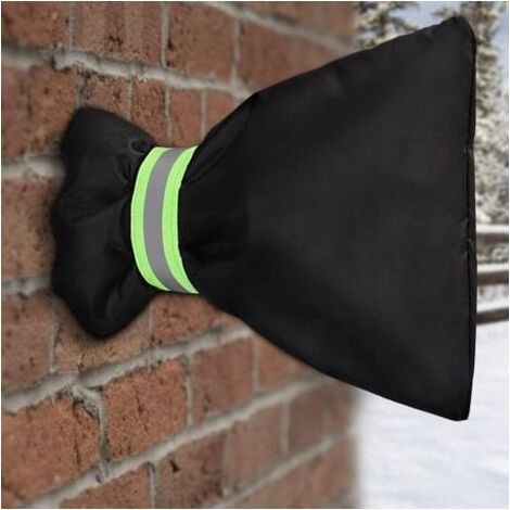 Lot de 2 housses de robinet d'extérieur épaisses, imperméables, antigel, résistantes au froid, protection thermique pour robinet de jardin, sac d'hiver pour robinet - Noir (1/4)