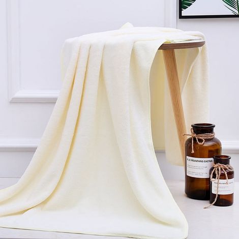 Serviette De Bain - Fleece Corail - 60 x 120 cm - Pour Salle De Bain Et Toilettes - 1 Pièce (1/4)