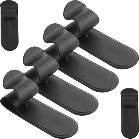 Lot de 6 Crochets Muraux Adhésifs en Plastique Épais, Porteparapluies Compact et Portable, Support Multiusages sans Perçage pour Salle de Bain, Entrée et Voiture, Rangement (1/5)