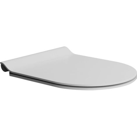Abattant WC, SLIM, Soft Close, Quick Release, blanc mat/chrome (1/2)