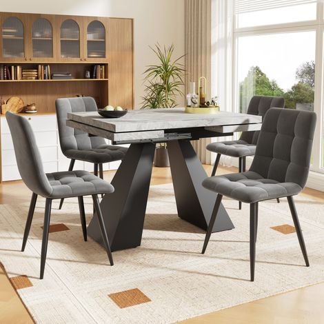 Tisch Esstisch ausziehbar 99 bis 159 cm 5 teilig OKMYHOME (1/5)