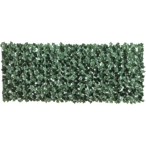 Rouleau de haie artificielle brise-vue 2,4 x 1 m, lierre artificiel, clôture d'intimité pour balcon extérieur (1/5)
